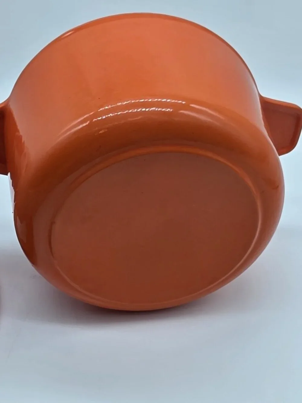 Cast Iron Fondue Pot Orange Enamel Cookware Star Top Cheese Heavy Dish
